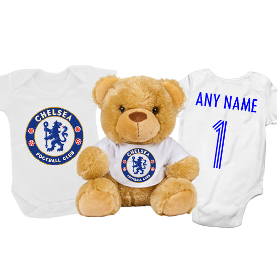 Chelsea Personalised Matching Teddy Bear & Bodysuit