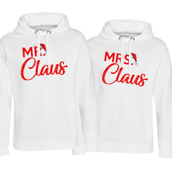Mr & Mrs Claus Matching Christmas Hoodie Set