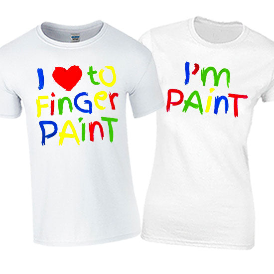 I Love To Finger Paint - I'm Paint Matching T-Shirt Set