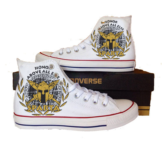 Honour Above All Sparta All Star Converse Unisex Hi Tops