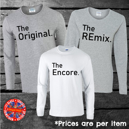 The Origional - The REmix - The Encore Long Sleeve Matching T-shirt Set