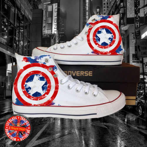 Captain America All Star Converse Unisex Hi Tops