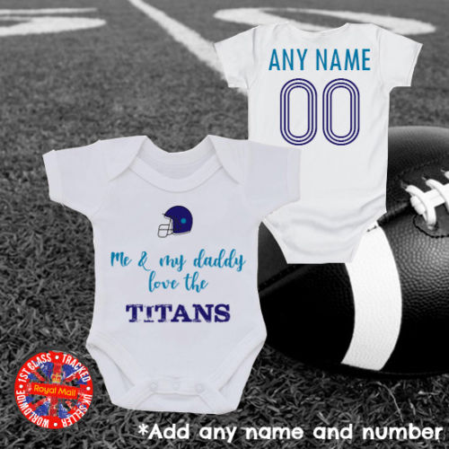 Me & My Daddy Love The Titans Personalised Bodysuit