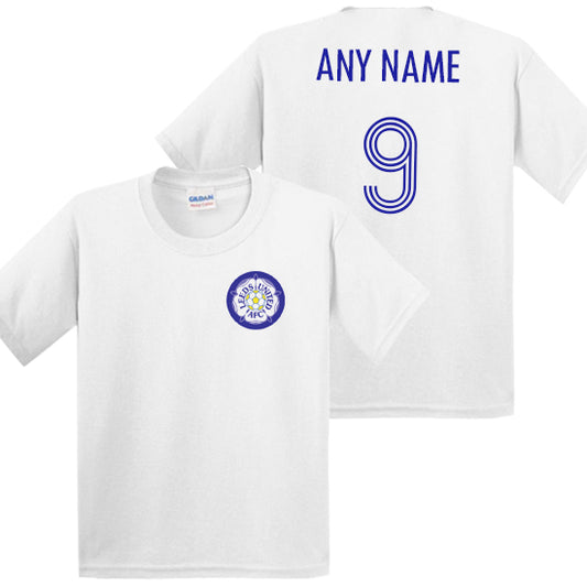 Leeds United Retro Personalised Kids T-shirt