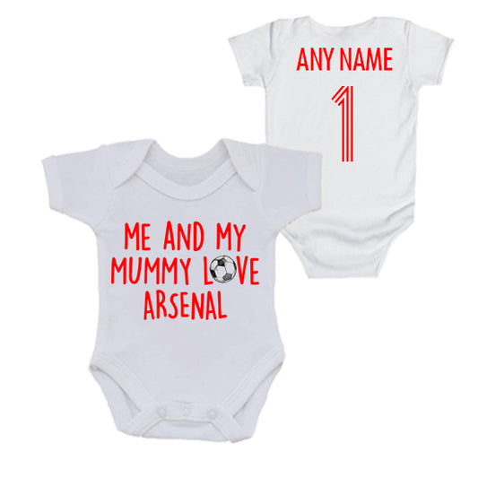 Me & My Mummy Love Arsenal Personalised Bodysuit