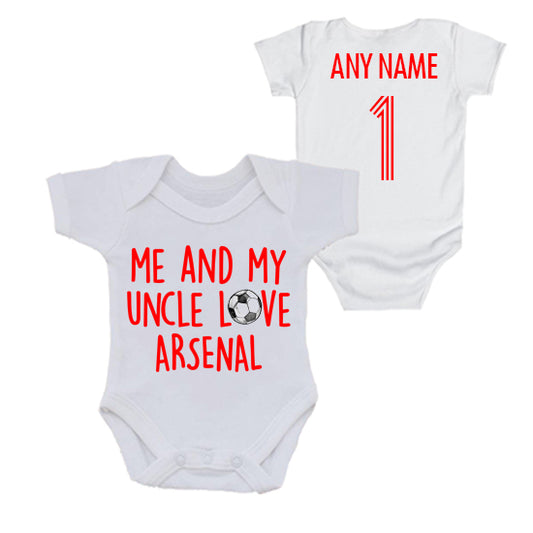 Me & My Uncle Love Arsenal Personalised Bodysuit
