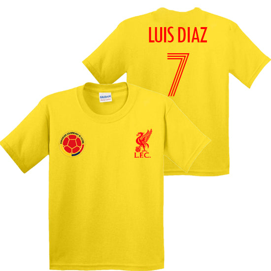 Luis Diaz Colombia & Liverpool Kids T-shirt