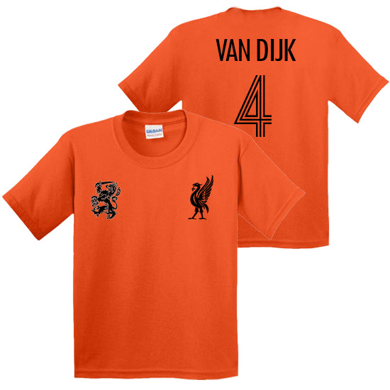 Van Dijk Netherlands & Liverpool Kids T-shirt