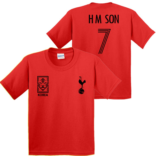 Son Heung-Min South Korea & Spurs Kids T-shirt