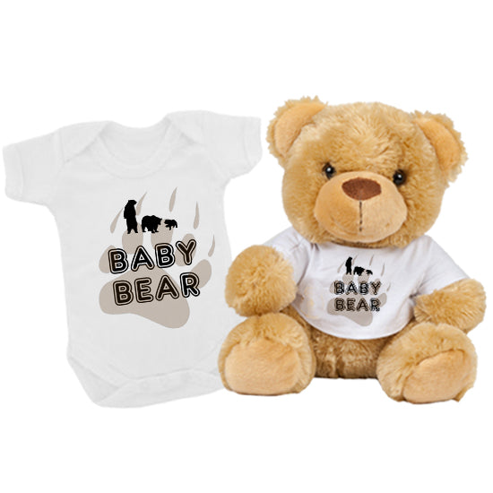 Baby Bear Matching Teddy Bear & Bodysuit Set