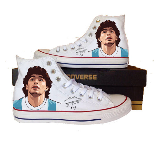 Diego Maradona All Star Converse Unisex Hi Tops