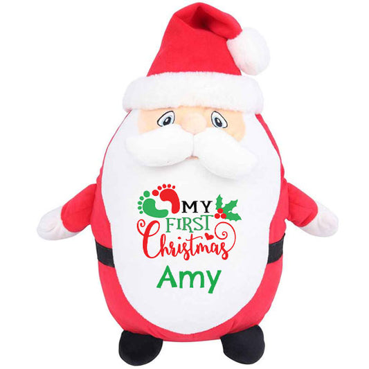 My First Christmas Personalised Santa Claus Teddy