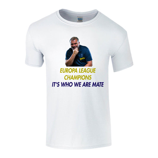 Ange Postecoglou Europa League Champions T-shirt