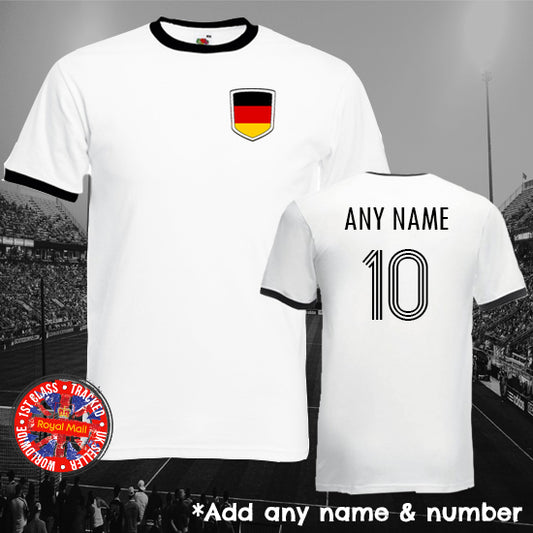 Germany Deutschland Personalised Football Ringer T-shirt