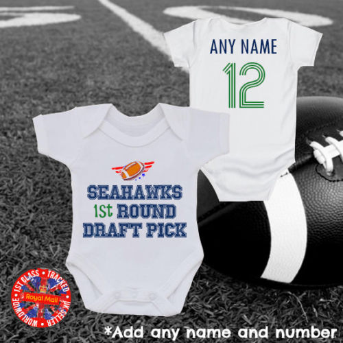 Seahawks 1st Round Draft Pick Personalised Bodysuit