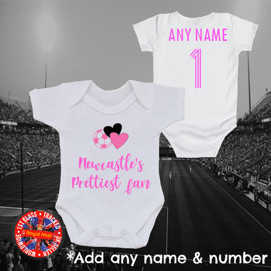 Newcastle's Prettiest Fan Personalised Bodysuit