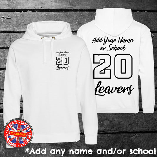 School Leavers White Hoodie