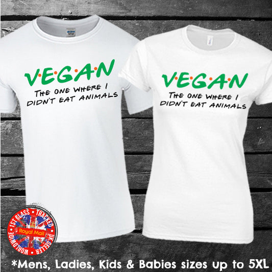 Friends Vegan 'The One Where I Didn't Eat Animals' T-shirt
