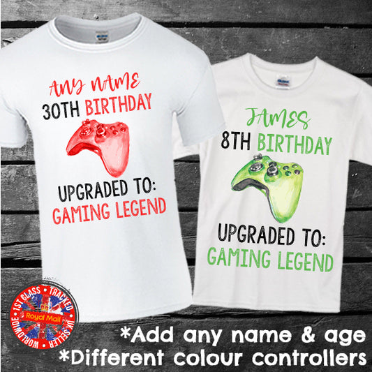 Personalised Gaming Birthday In Lockdown T-shirt