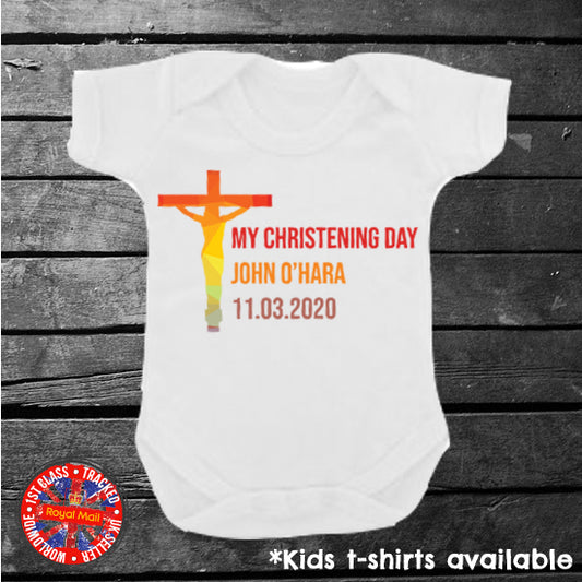 Personalised Christening Babygrow