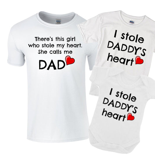 Dad Matching Family Set "Stole My Heart"