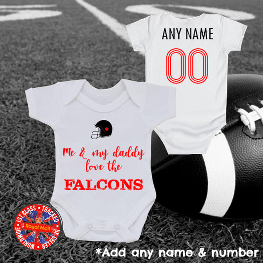 Me & My Daddy Love The Falcons Personalised Bodysuit