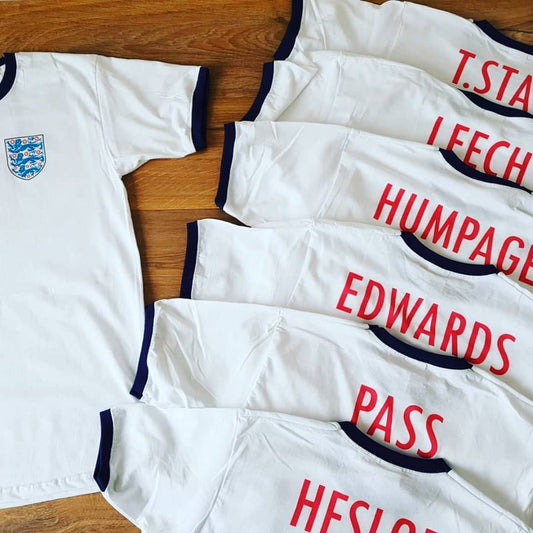 England Personalised & Legends Football Ringer T-shirt