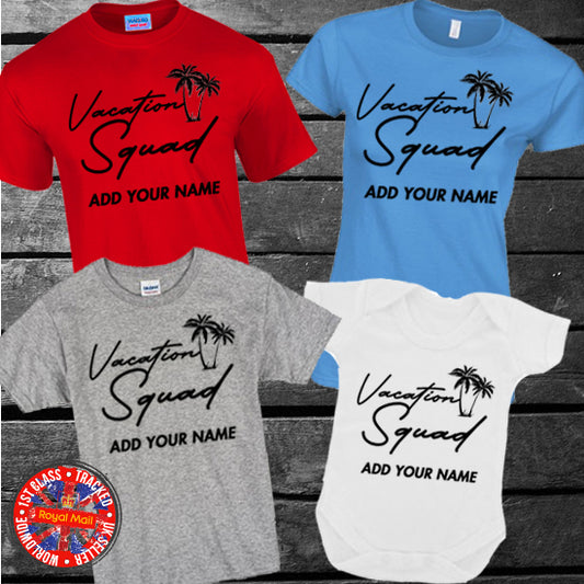 Vacation Squad Personalised Matching Family T-shirts