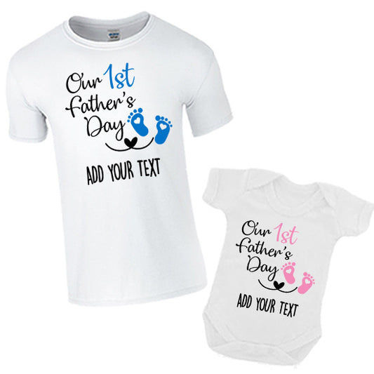 Our First Father's Day Matching Family T-shirt