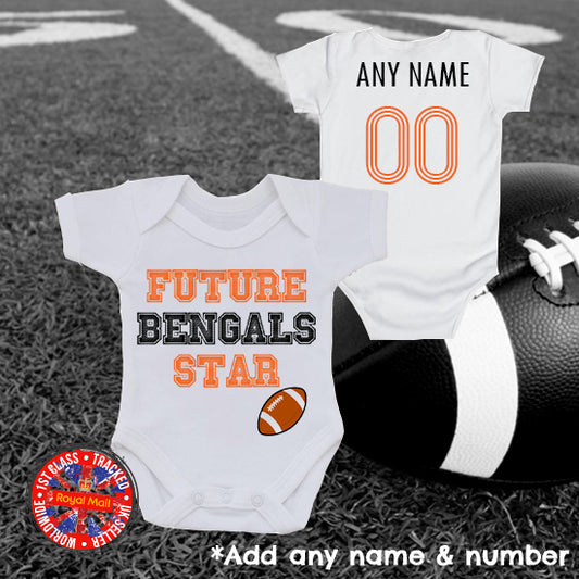 Future Bengals Star Personalised Bodysuit