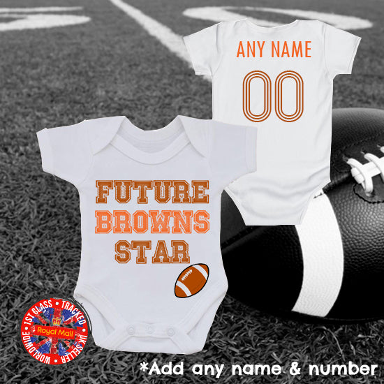 Future Browns Star Personalised Bodysuit
