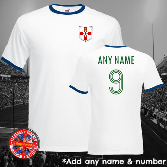 Northern Ireland Personalised Football Ringer T-shirt