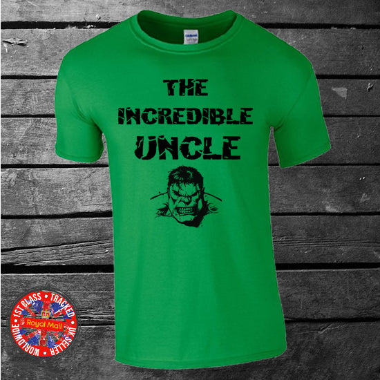 Hulk Themed 'The Incredible Uncle' T-shirt