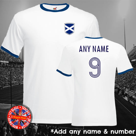 Scotland Personalised Football Ringer T-shirt