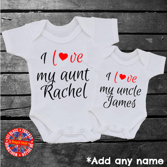 Personalised I Love My Aunt - I Love My Uncle