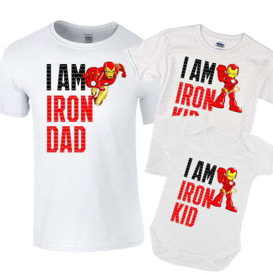 Iron Kid & Iron Dad Matching T-shirt Set
