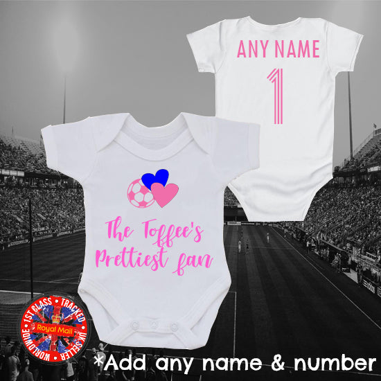 The Toffees Prettiest Fan Personalised Bodysuit