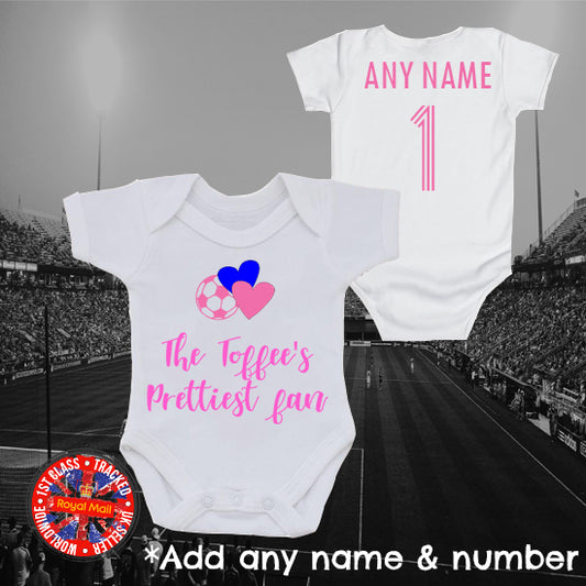 The Toffees Prettiest Fan Personalised Bodysuit