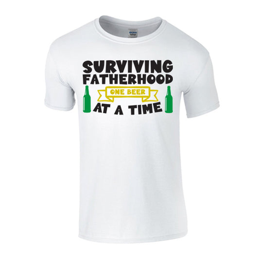 Surviving Fatherhood One Beer At A Time T-shirt