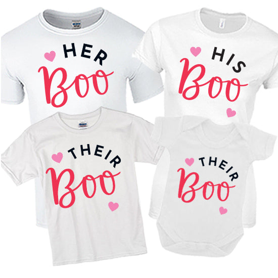 Her Boo - His Boo - Their Boo Matching Family Set