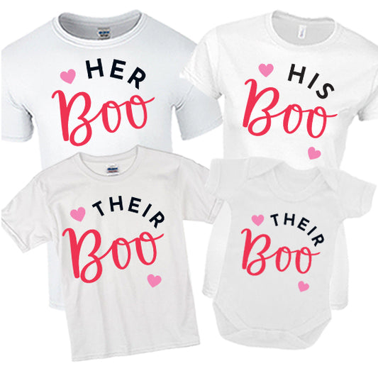 Her Boo - His Boo - Their Boo Matching Family Set