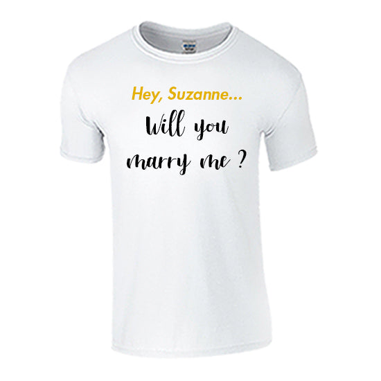 Personalised "Will You Marry Me?" T-shirt