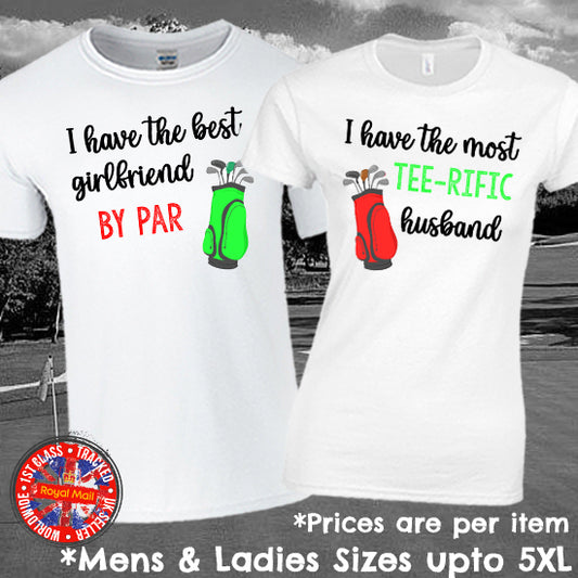 Golf Humour Matching Couples T-shirts