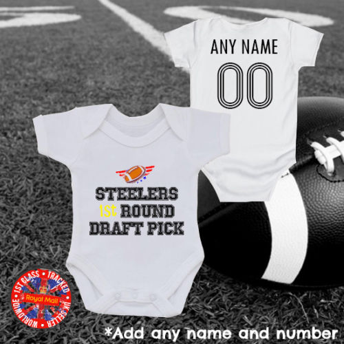 Steelers 1st Round Draft Pick Personalised Bodysuit