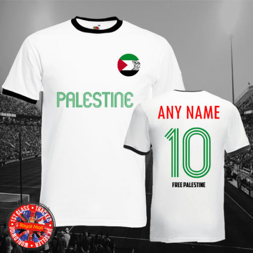 Palestine Personalised Football Ringer T-shirt