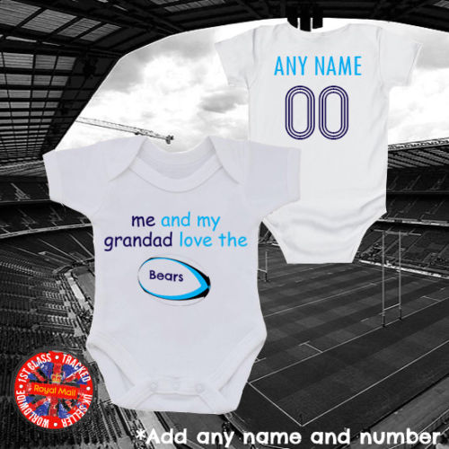 Me & My Grandad Love The Bears Personalised Bodysuit