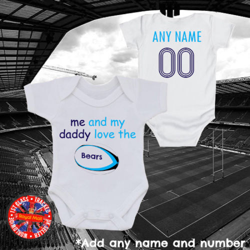 Me & My Daddy Love The Bears Personalised Bodysuit