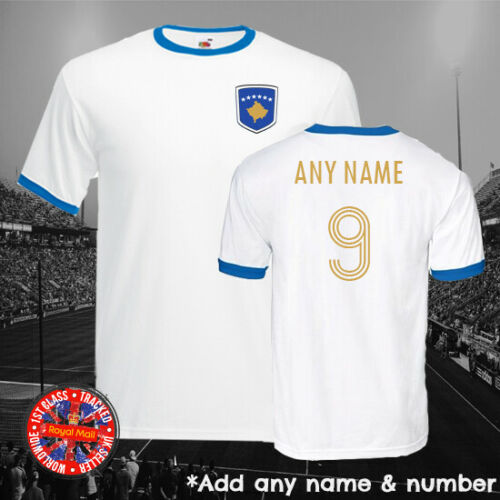 Kosovo Personalised Football Ringer T-shirt