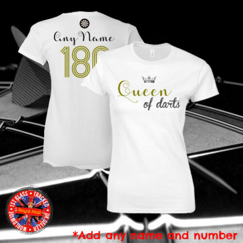 Personalised Darts Queen Ladies T-shirt