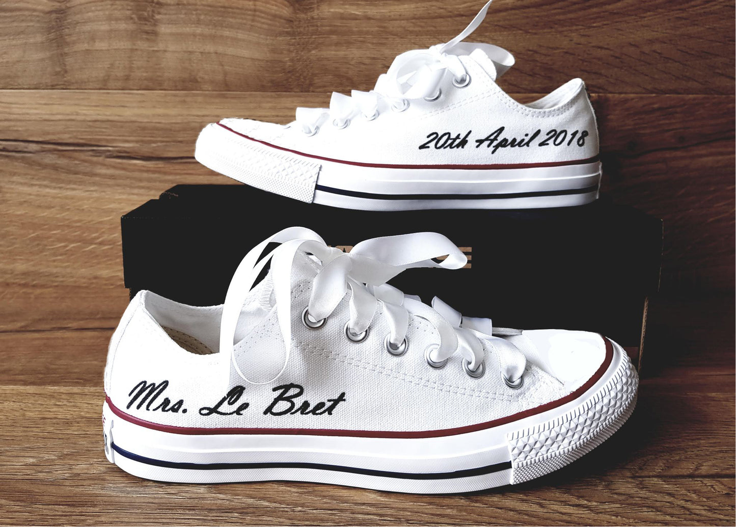 Wedding Day Personalised All Star Converse Unisex Hi Tops